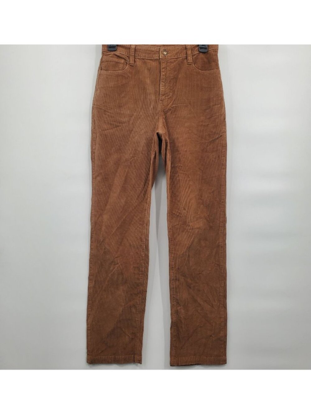 Faherty Regular Fit Textured Corduroy Pants Women Size 27 NWOT Brown High Rise